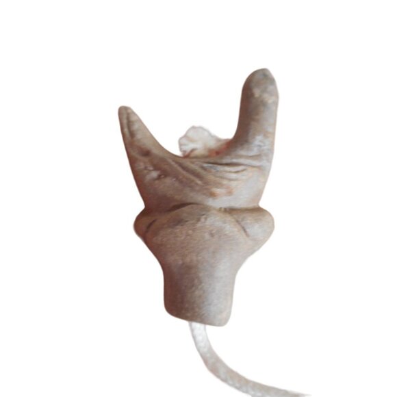 Vintage 1985 Flat Earth Pottery Duck Wick Topper Oil Lamp Vase Artist Signed - Picture 9 of 11